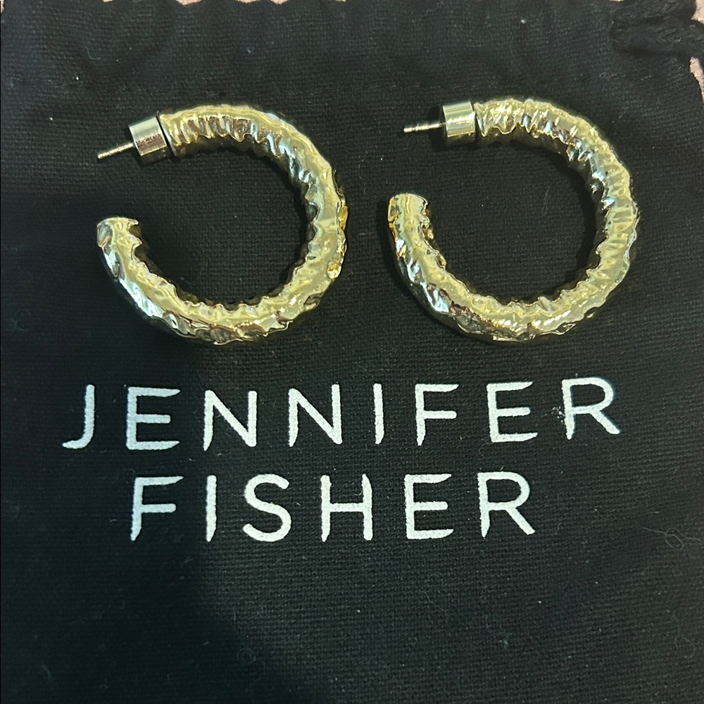 Jennifer Fisher Maeve Textured Gold Earrings